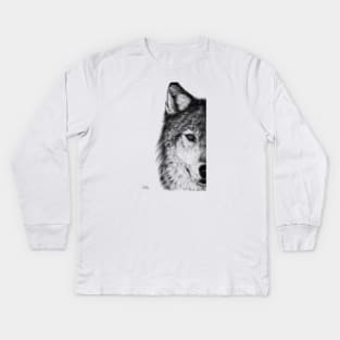 Half wolf Kids Long Sleeve T-Shirt